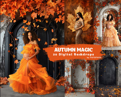Autumn Digital Backdrops Fall Photoshop