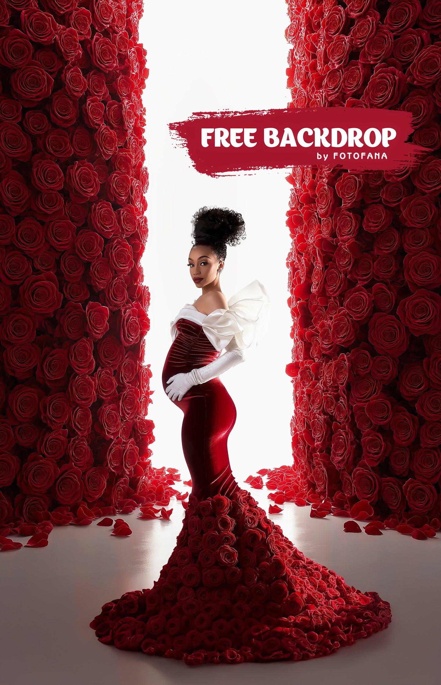 Free Digital Backdrops For Photography Floral Backlit Wall Freebie