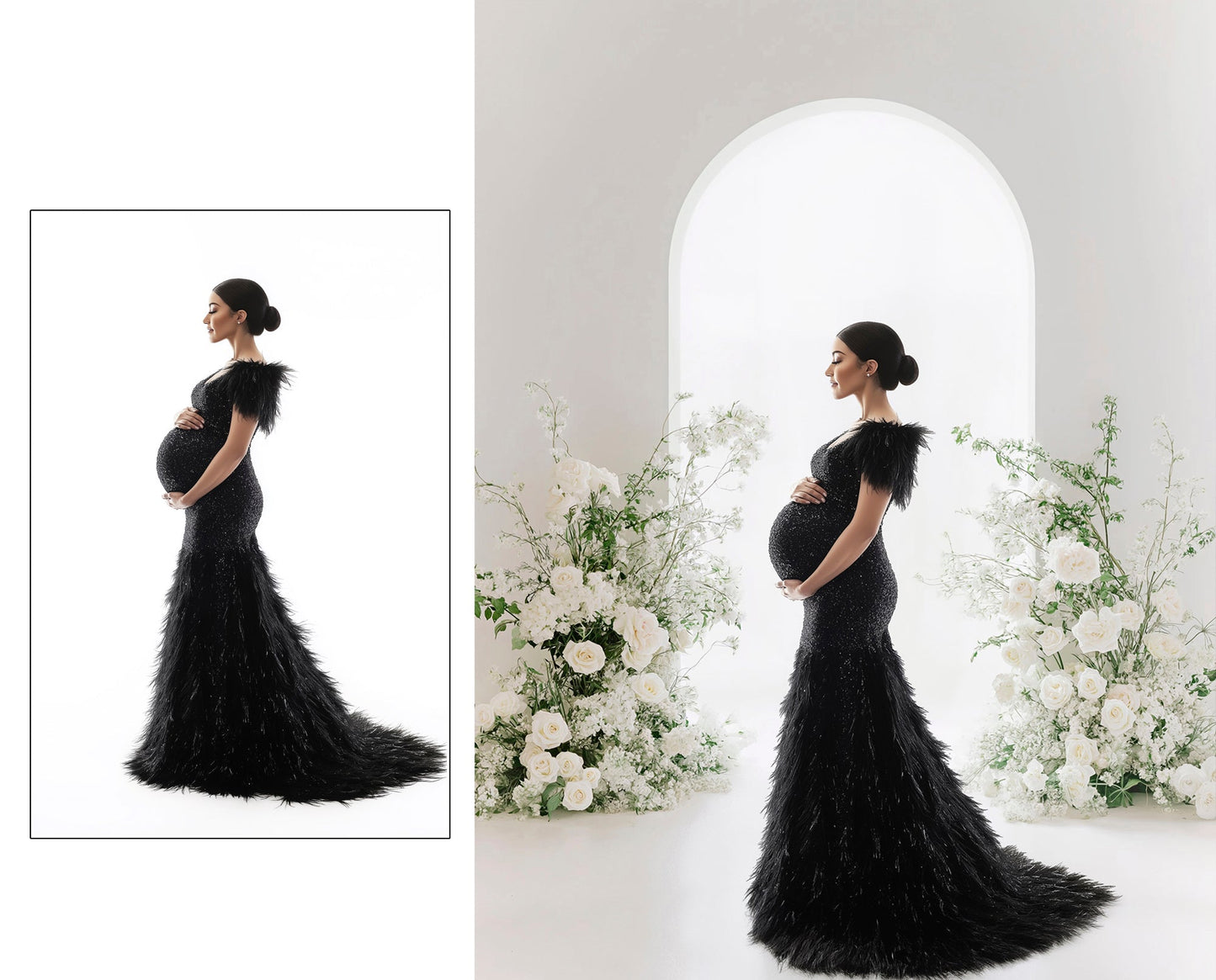 Soft glow digital backdrop for newborn photo editing
