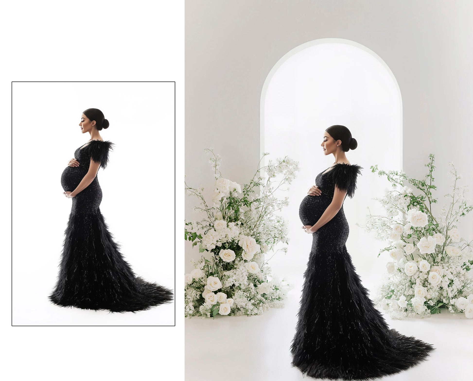 Soft glow digital backdrop for newborn photo editing