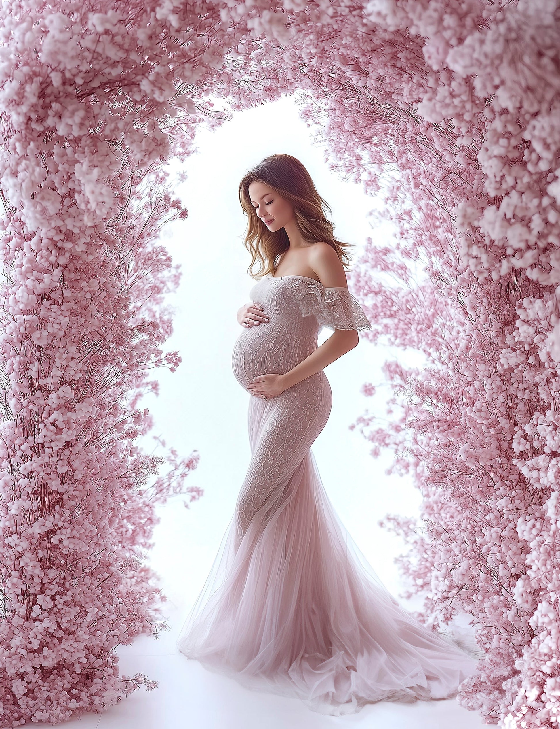 Artistic frame background for romantic photo retouching