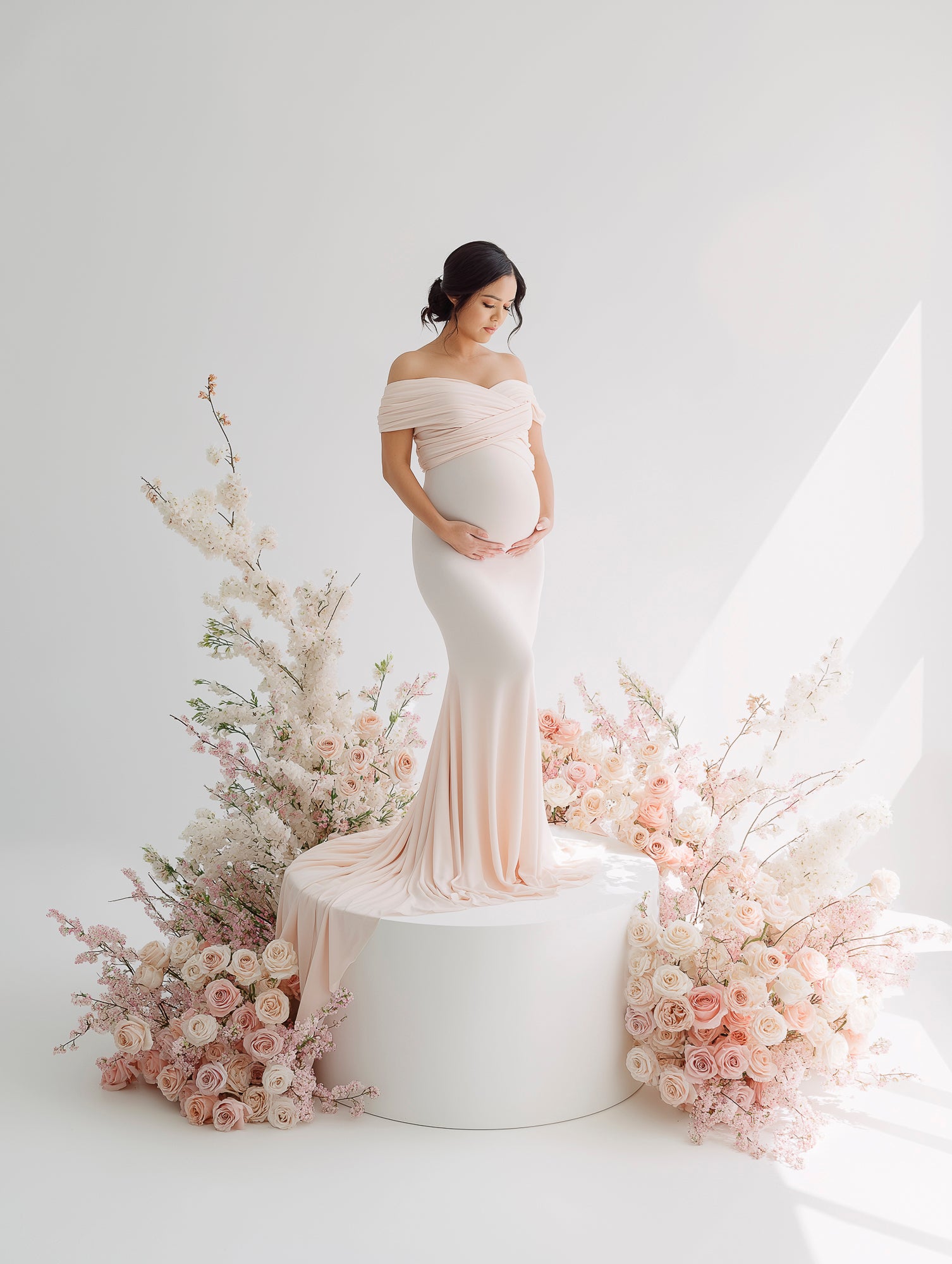 Spring-inspired floral composite backdrop