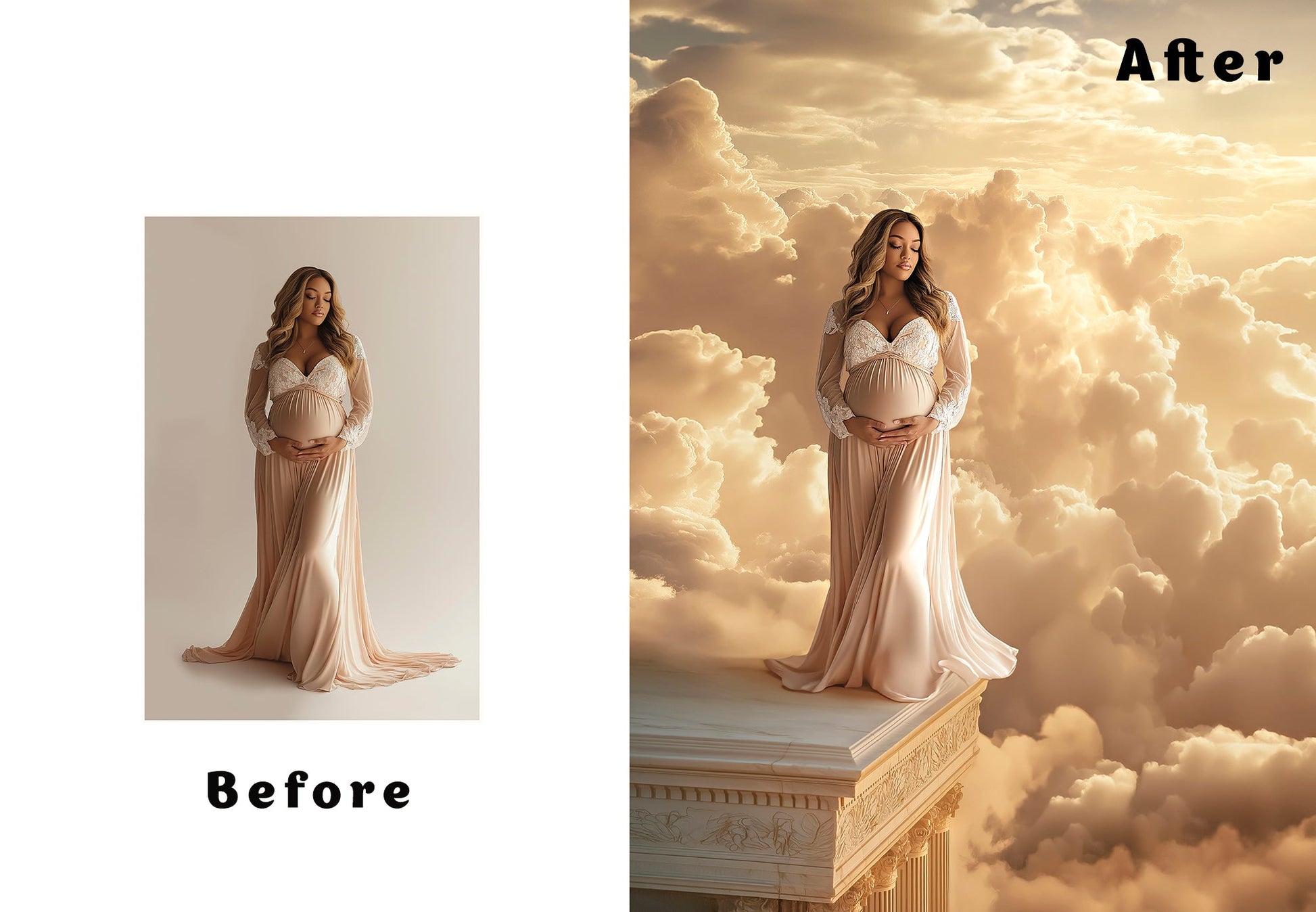 Artistic photo backdrop for goddess-style edits