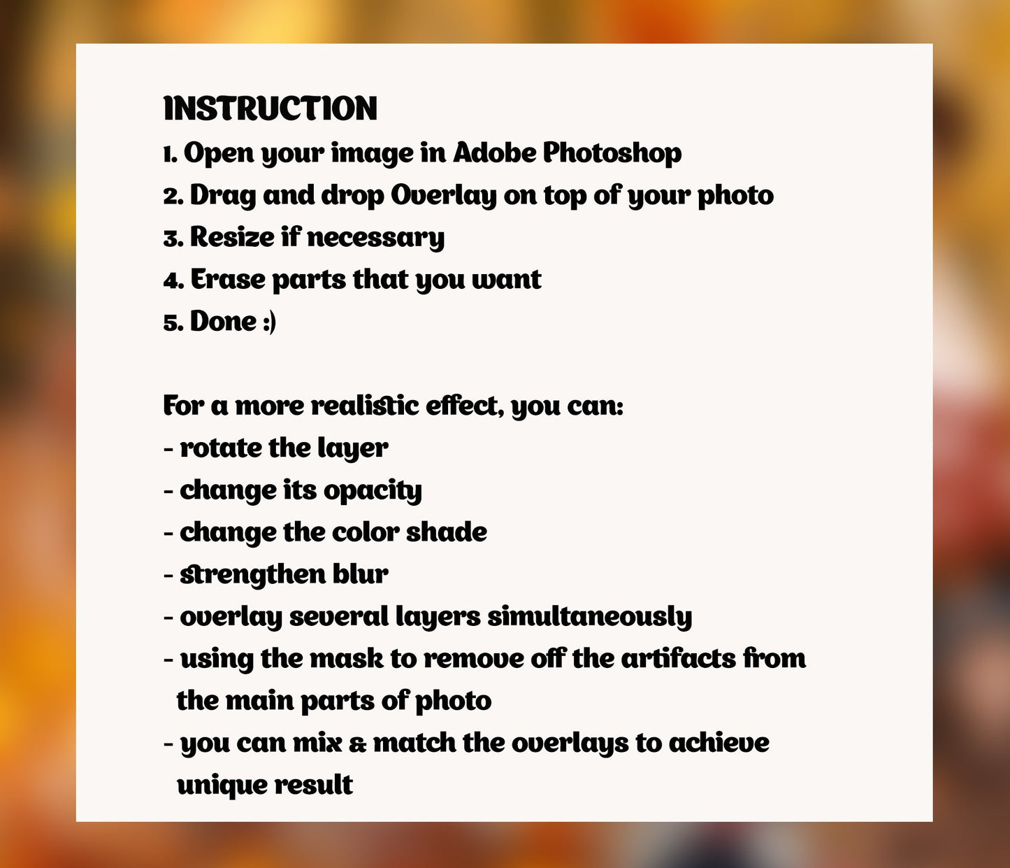 Autumn Leaves PNG Overlays