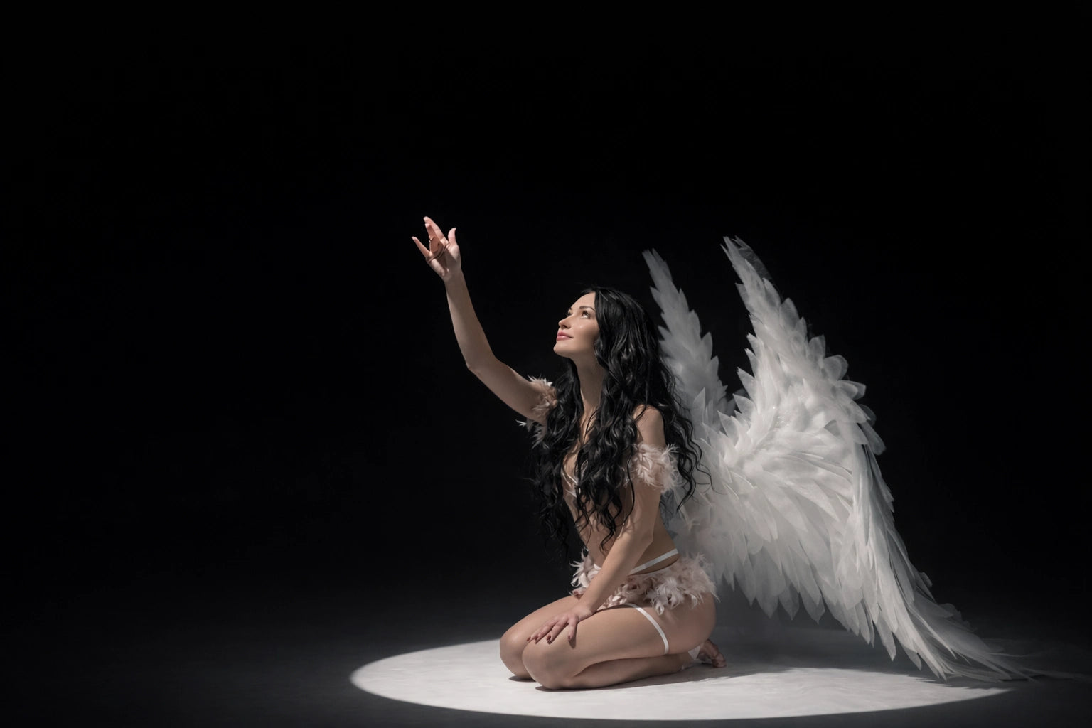 Light overlay applied to portrait photography photo editing in Photoshop