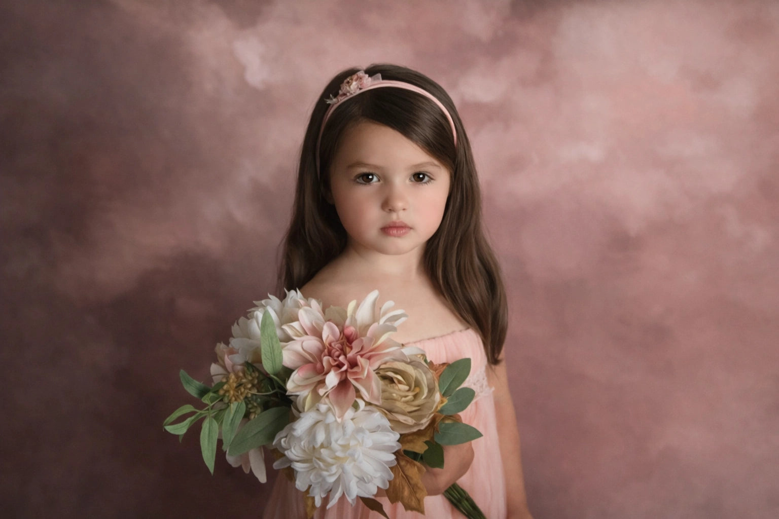 Painterly fine art backgrounds for gallery-style portraits