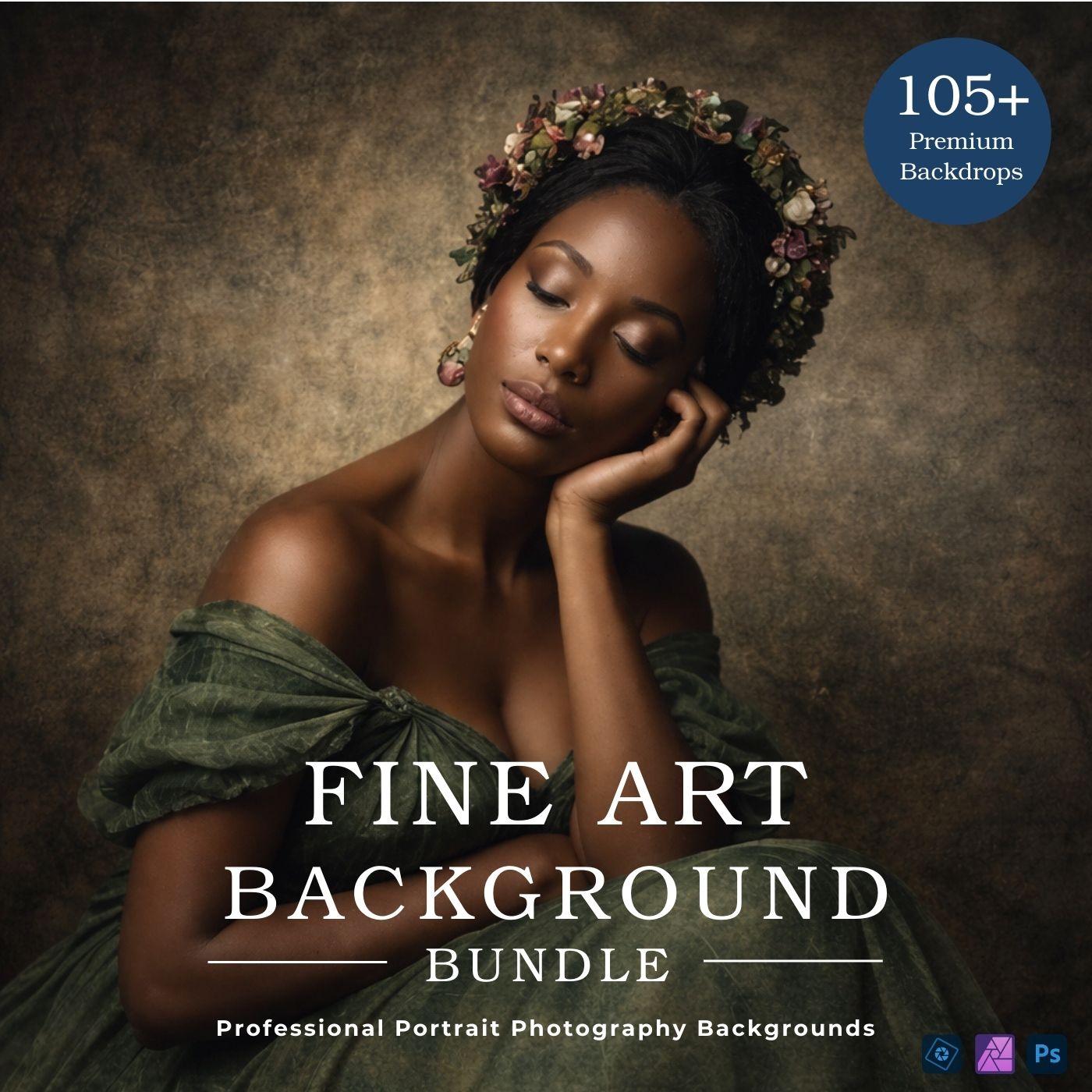 Fine art background bundle for creative portrait editing in Photoshop