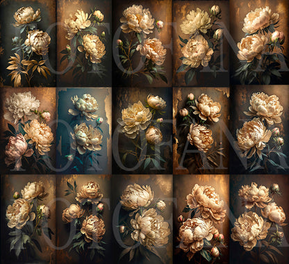 Golden peonies Floral Fine Art Textures, Flower Background, Photoshop Overlays, Photo Texture, Photo Overlay, Maternity Backdrops, Digital