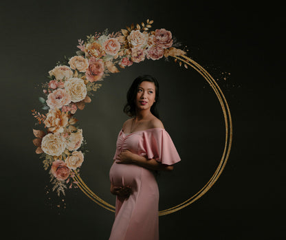 Floral Halo Maternity Rings Digital Overlays Maternity Backdrops Studio Backgraunds Photoshop Maternity Fine Art Textures Photoshop PNG