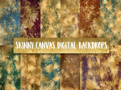 12 Golden Skinny Canvas Digital Backdrops, Maternity Backdrop, Studio Backdrop Overlays, Fine Art Textures, Photoshop Overlays, Fine Art