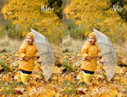 Realistic Rain Photo Overlays
