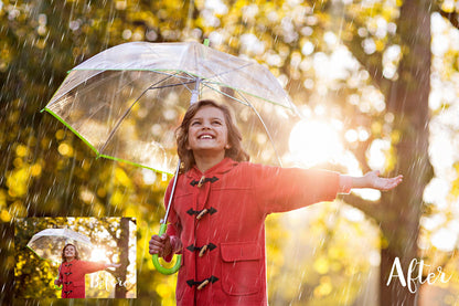 Realistic Rain Photo Overlays