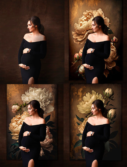 Golden peonies Floral Fine Art Textures, Flower Background, Photoshop Overlays, Photo Texture, Photo Overlay, Maternity Backdrops, Digital