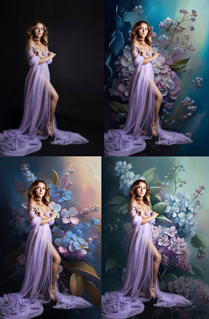 Lilac Floral Fine Art Texture Flower Background Photoshop Overlays Photo Texture Photo Overlay Maternity Backdrop Maternity Digital backdrop