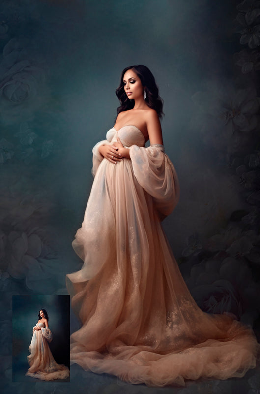 Tones Of Blue Floral Fine Art Floral Digital Backdrops Maternity Backdrop Overlay Photography Digital Background Overlays Photoshop Textures