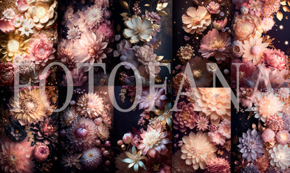 Floral Digital Backdrop Floral Fine Art Texture Digital Background Photoshop Overlays Photo Texture Overlay Maternity Overlay Photoshop JPG
