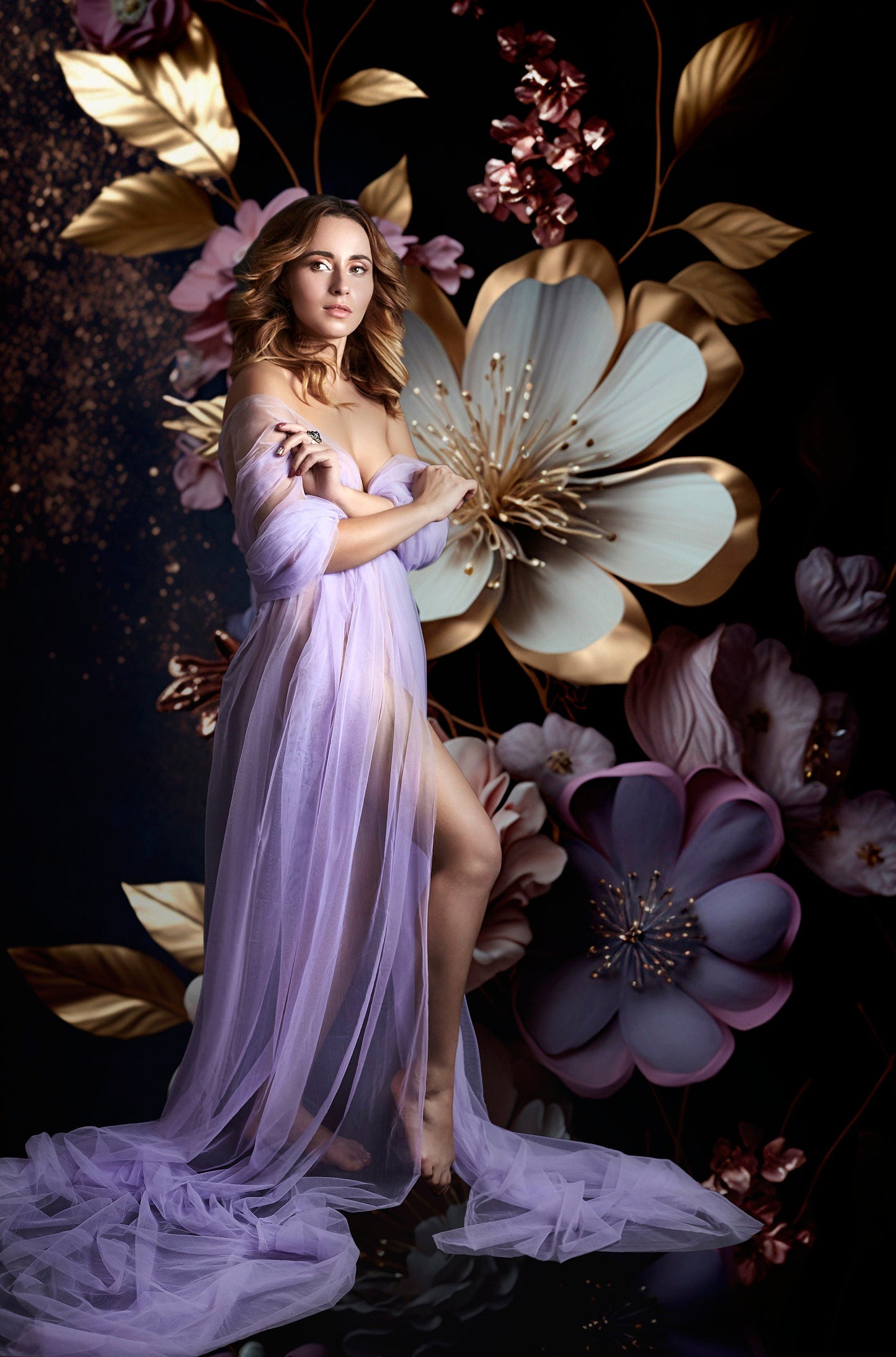 Floral Digital Backdrop Floral Fine Art Texture Digital Background Photoshop Overlays Photo Texture Overlay Maternity Overlay Photoshop JPG