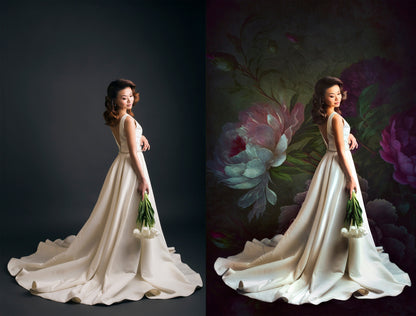 9 Fine Art Floral Digital Backdrops, Maternity Backdrop Overlays, Photography Digital Background Overlays, Maternity Textures Overlays