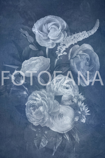 9 Blue Fine Art Floral Digital Background, Digital Overlays, Photoshop Overlays editing, Textures overlays, Maternity newborn Overlay