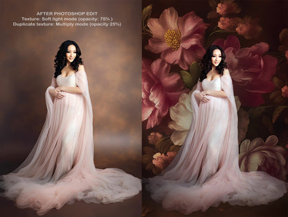 18 Digital Backdrop Floral Fine Art Textures Maternity Backdrop Overlay Photoshoop Digital Background Photoshop Floral Texture Overlays JPG