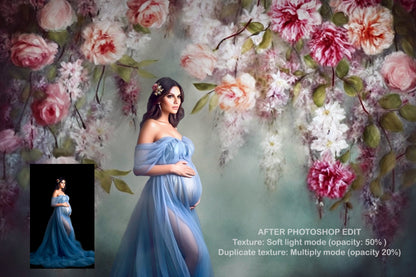 Digital Backdrop Floral Spring Fine Art Textures Digital Background Maternity Overlay Photography Digital Background Overlays Photoshop JPG