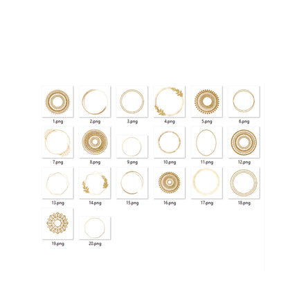 20 Golden Circle Overlays Maternity Light Ring Frame Circles Shine Ring Light Maternity Rings Golden Ring Maternity Digital Backdrop PNG