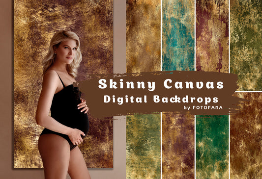 12 Golden Skinny Canvas Digital Backdrops, Maternity Backdrop, Studio Backdrop Overlays, Fine Art Textures, Photoshop Overlays, Fine Art