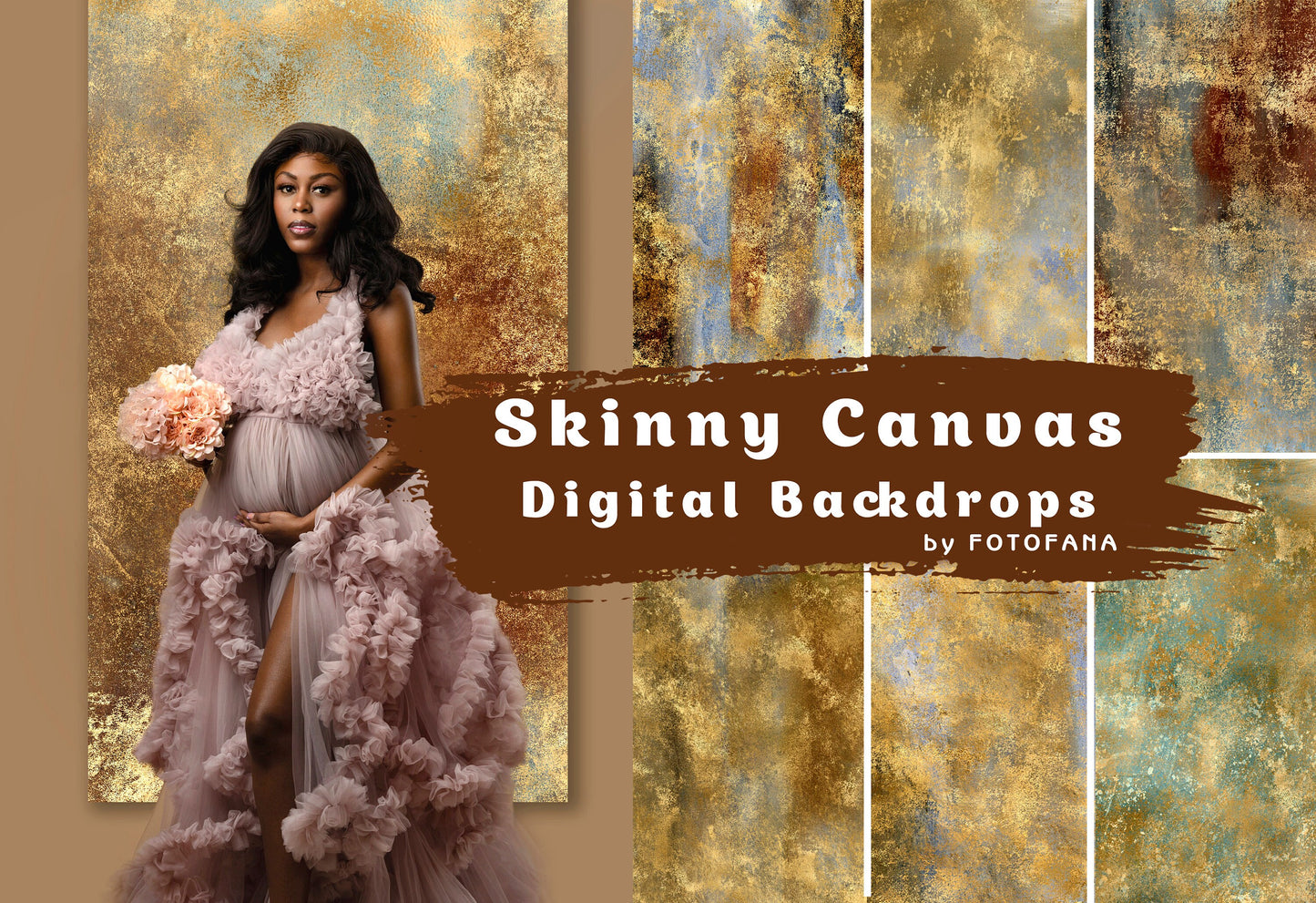 12 Golden Skinny Canvas Digital Backdrops, Maternity Backdrop, Studio Backdrop Overlays, Fine Art Textures, Photoshop Overlays, Fine Art