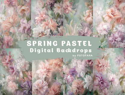 Digital Backrop Spring Backdrop Floral Fine Art Texture Digital Pastel  Backdrops Maternity Backdrop Overlay Background Photoshop Textures