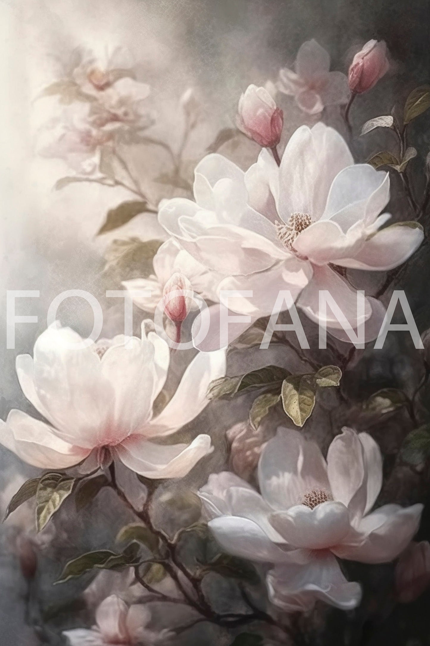 Floral Digital Backdrop Magnolias Fine Art Floral Digital Background Maternity Backdrop Overlays Photoshop Texture Studio Backgrop Digital