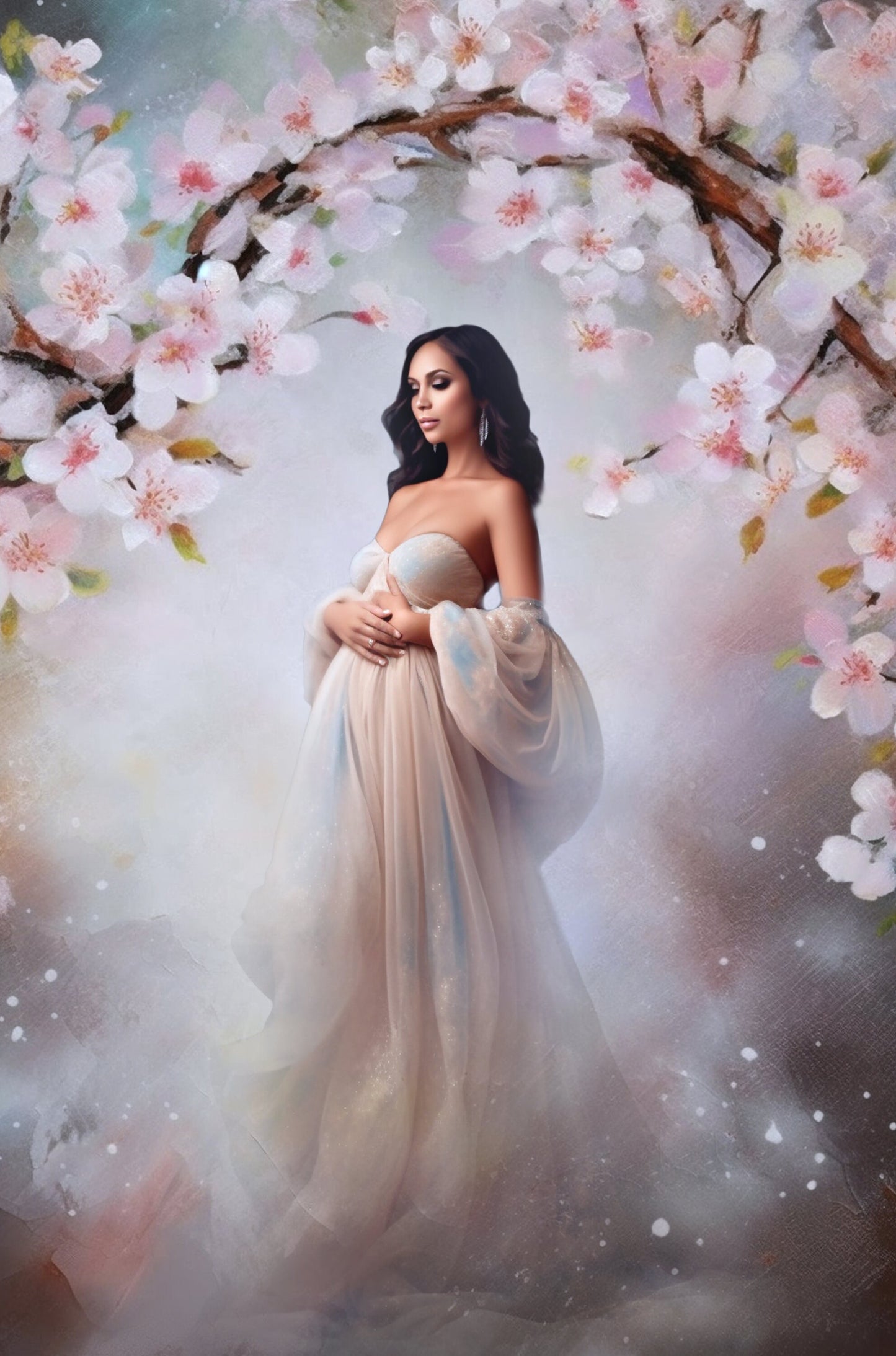 Cherry Blossoms floral Fine Art Digital Backdrops Maternity Backdrop Overlays Photography Digital Background Overlays Photoshop Textures jpg