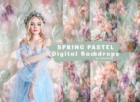 Digital Backrop Spring Backdrop Floral Fine Art Texture Digital Pastel  Backdrops Maternity Backdrop Overlay Background Photoshop Textures