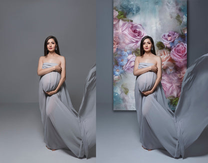 Pastel Roses Floral Fine Art Digital Backdrop Maternity Backdrop Overlays Photography Digital Background Maternity Overlay Photoshop Texture
