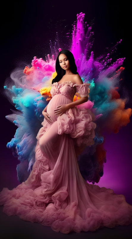 Colorful Powder Explosion Digital Backdrop Overlays Colorful Dust Backdrops Maternity Digital Backdrop Overlays Maternity Overlays Colorful