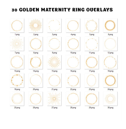 Golden Silver Rings Overlays Circle Maternity Light Ring Frame Circles Shine Ring Light Maternity Silver Rings Maternity Digital Backdrop