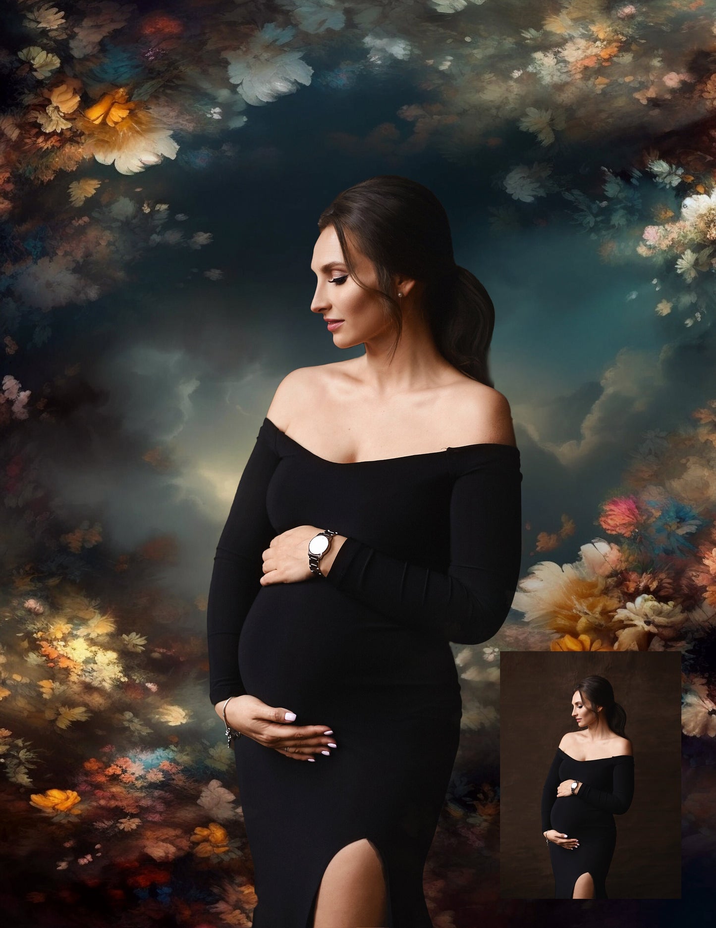 English Garden Floral Fine Art Digital Backdrops Maternity Backdrop Overlays Photography Digital Background Overlays Photoshop Textures jpg