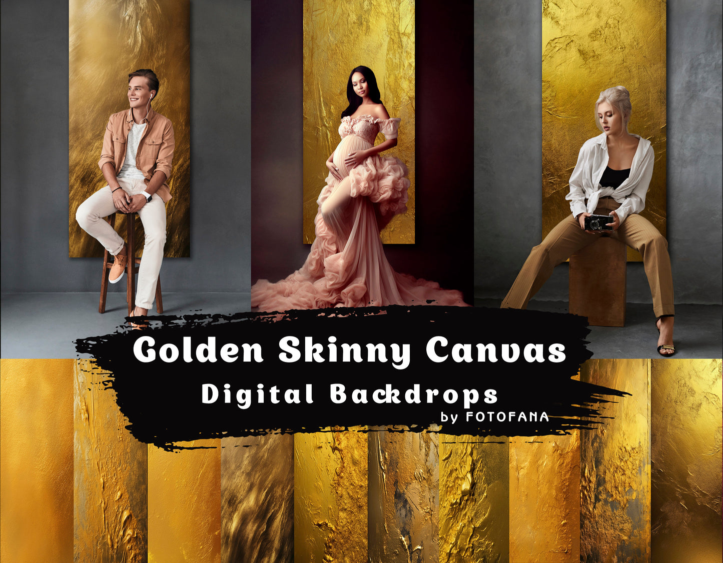 Golden Skinny Canvas Digital Backdrops Golden Maternity Backgrounds Maternity Photoshop Overlays Studio Backdrop Fine Art Textures Photoshop