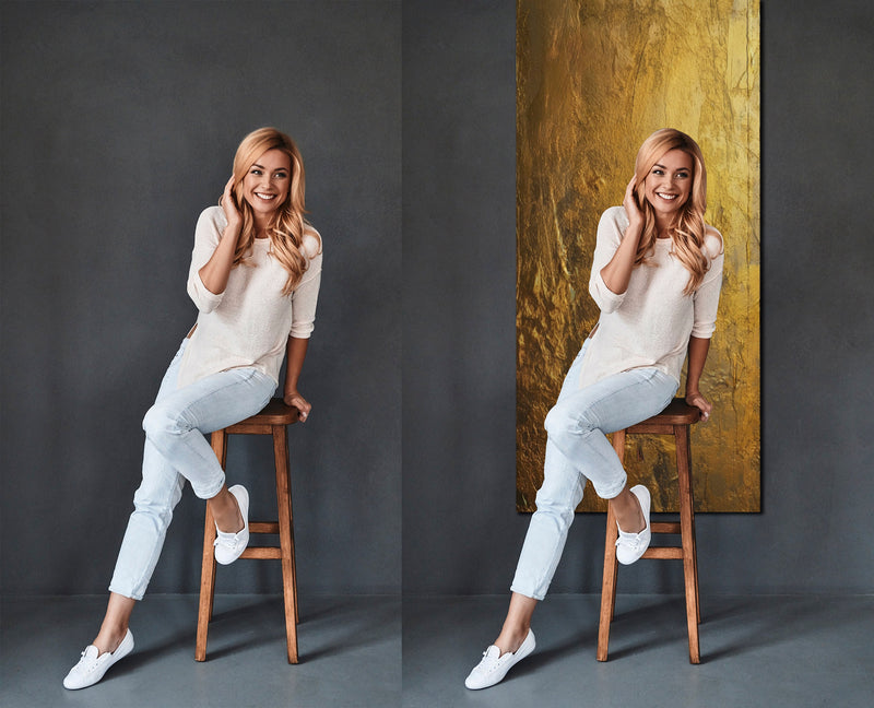 Golden Skinny Canvas Digital Backdrops