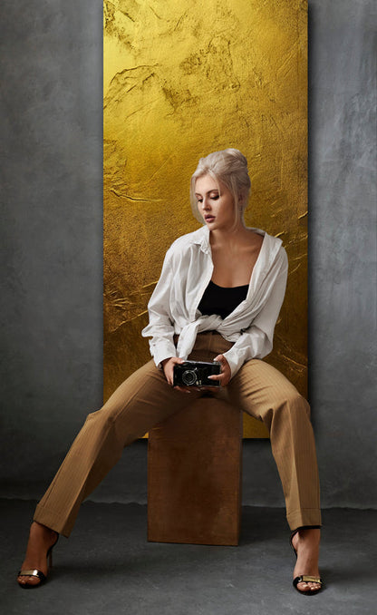 Golden Skinny Canvas Digital Backdrops