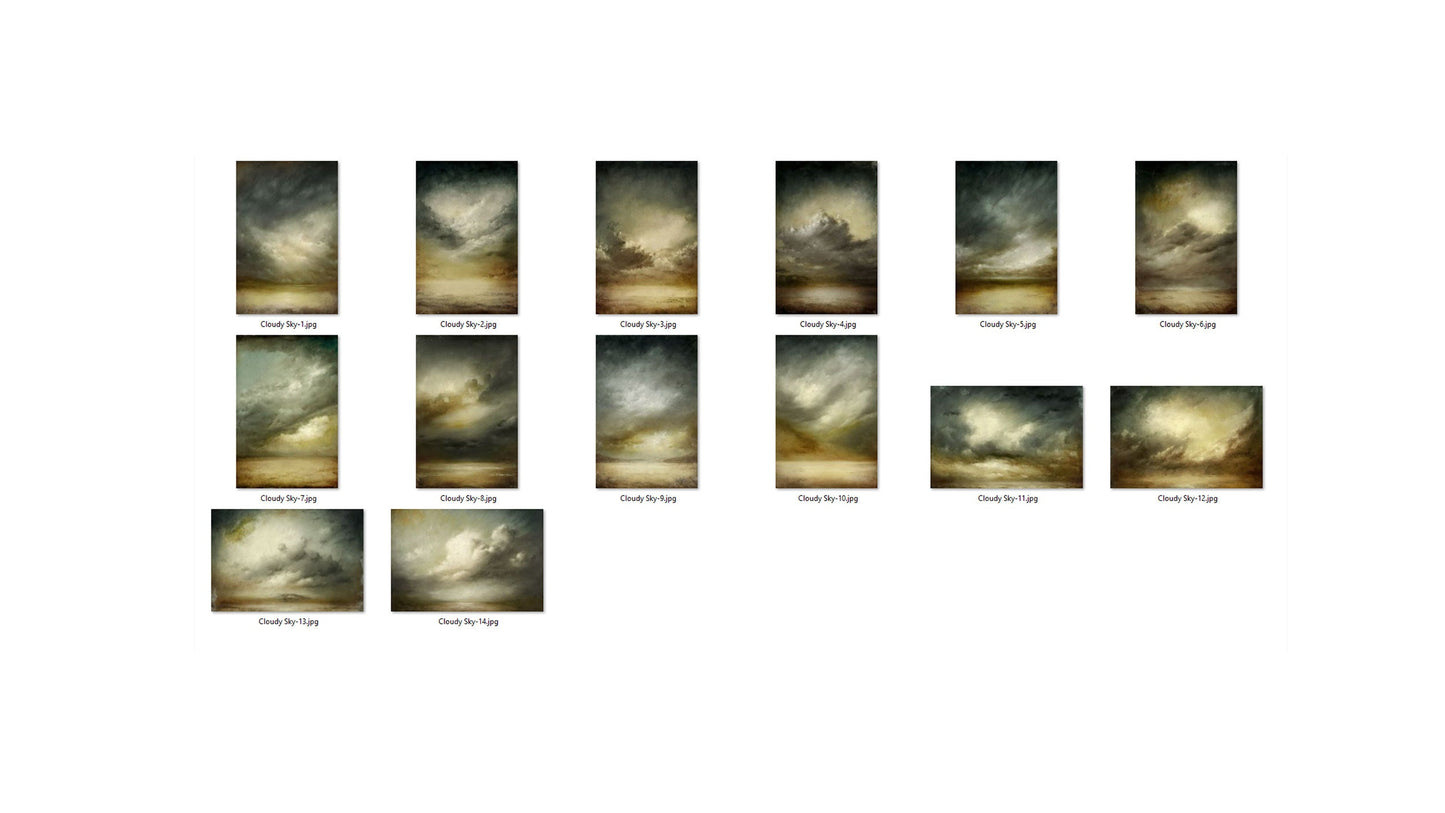 Fine Art Cloudy Sky Digital Backdrops Maternity Overlays Photography Digital Background Overlays Photoshop Textures Vintage Backgrounds