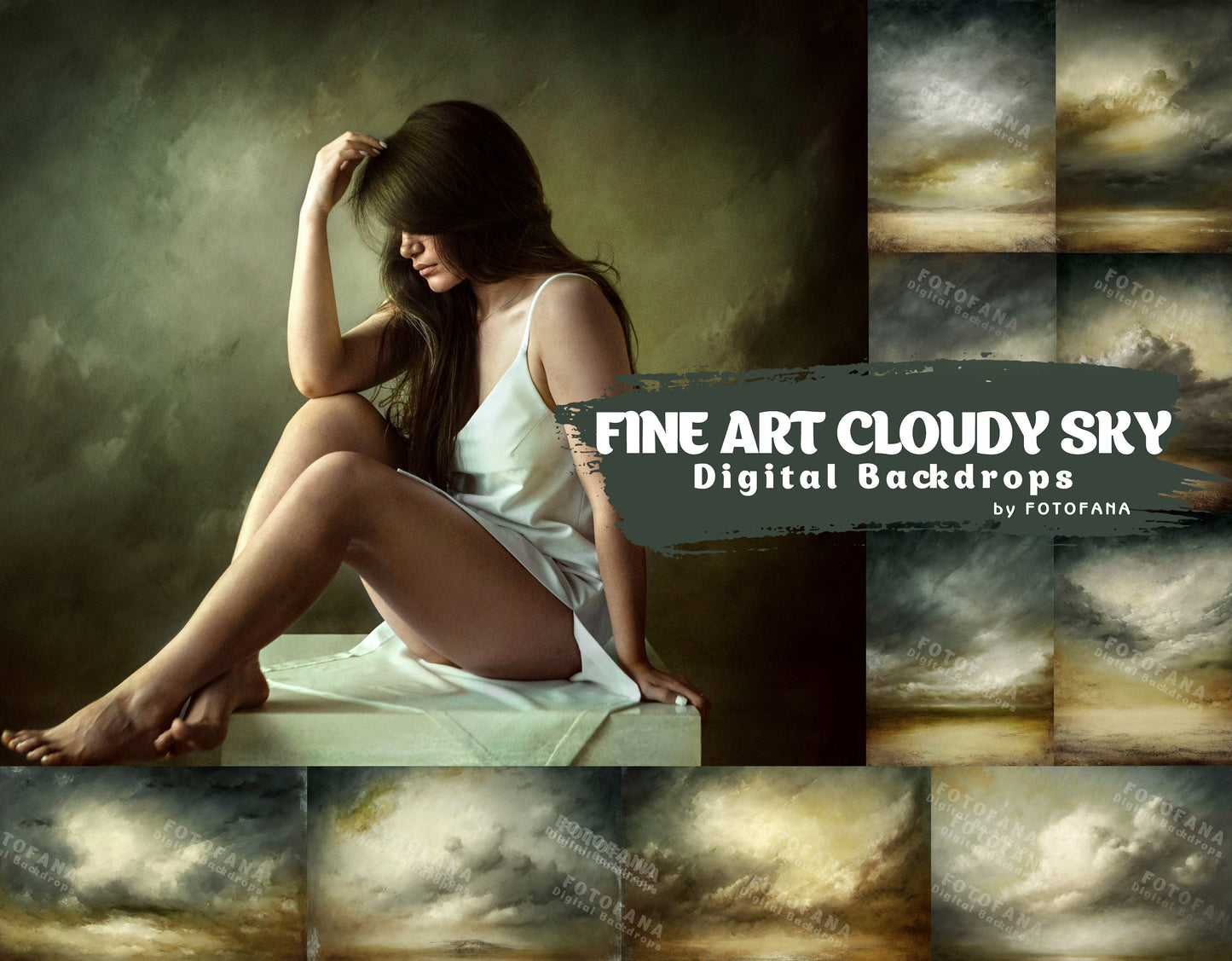 Fine Art Cloudy Sky Digital Backdrops Maternity Overlays Photography Digital Background Overlays Photoshop Textures Vintage Backgrounds