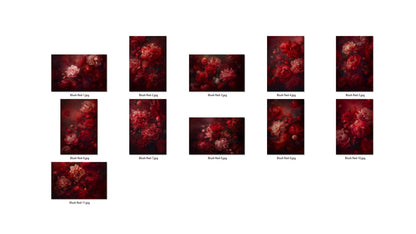 Red Floral Fine Art Textures Flower Digital Background Photoshop Overlays Photo Texture Photo Overlay Maternity Backdrop Photoshop Overlays