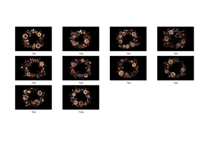 Digital Backdrop Floral Halo Background Maternity Ring Digital Backdrop Maternity Backdrop Studio Backdrop Fine Art Textures Photoshop JPG