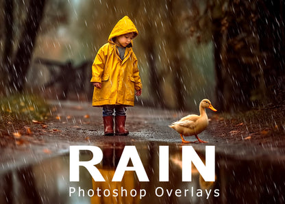 Realistic Rain Photo Overlays
