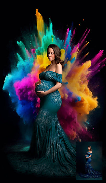 Colorful Powder Explosion Digital Backdrop Overlays Colorful Dust Backdrops Maternity Digital Backdrop Overlays Maternity Overlays Colorful