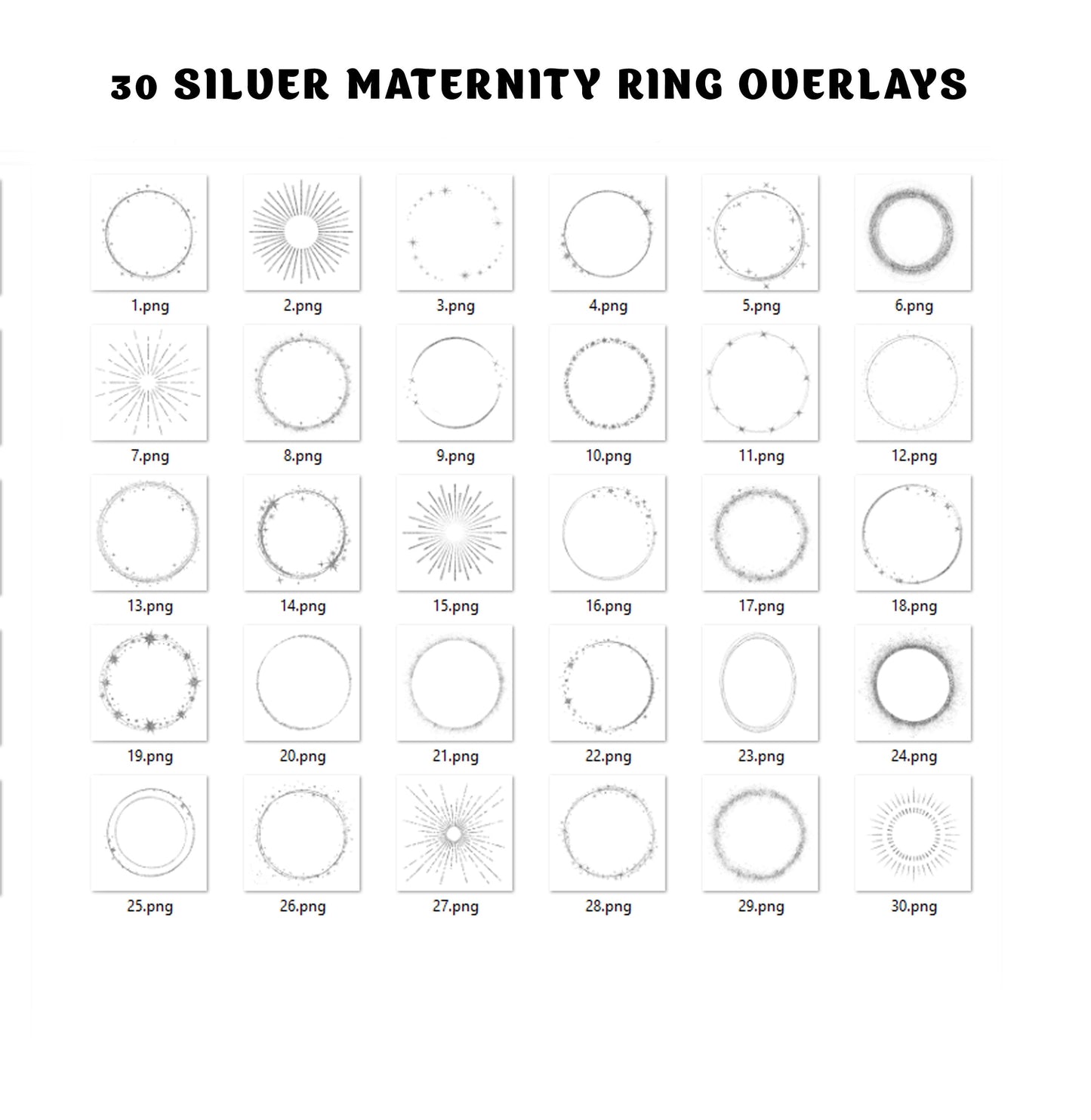 Silver and Golden Maternity Rings Circle Overlays Maternity Light Ring Frame Circles Shine Ring Light Maternity Maternity Digital Backdrop