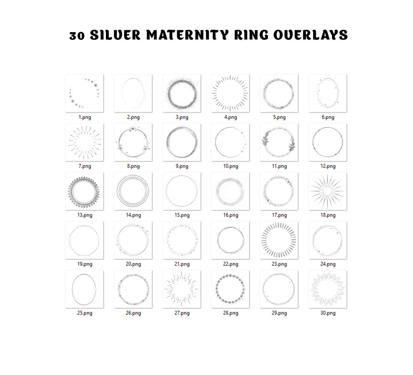 Golden Silver Rings Overlays Circle Maternity Light Ring Frame Circles Shine Ring Light Maternity Silver Rings Maternity Digital Backdrop