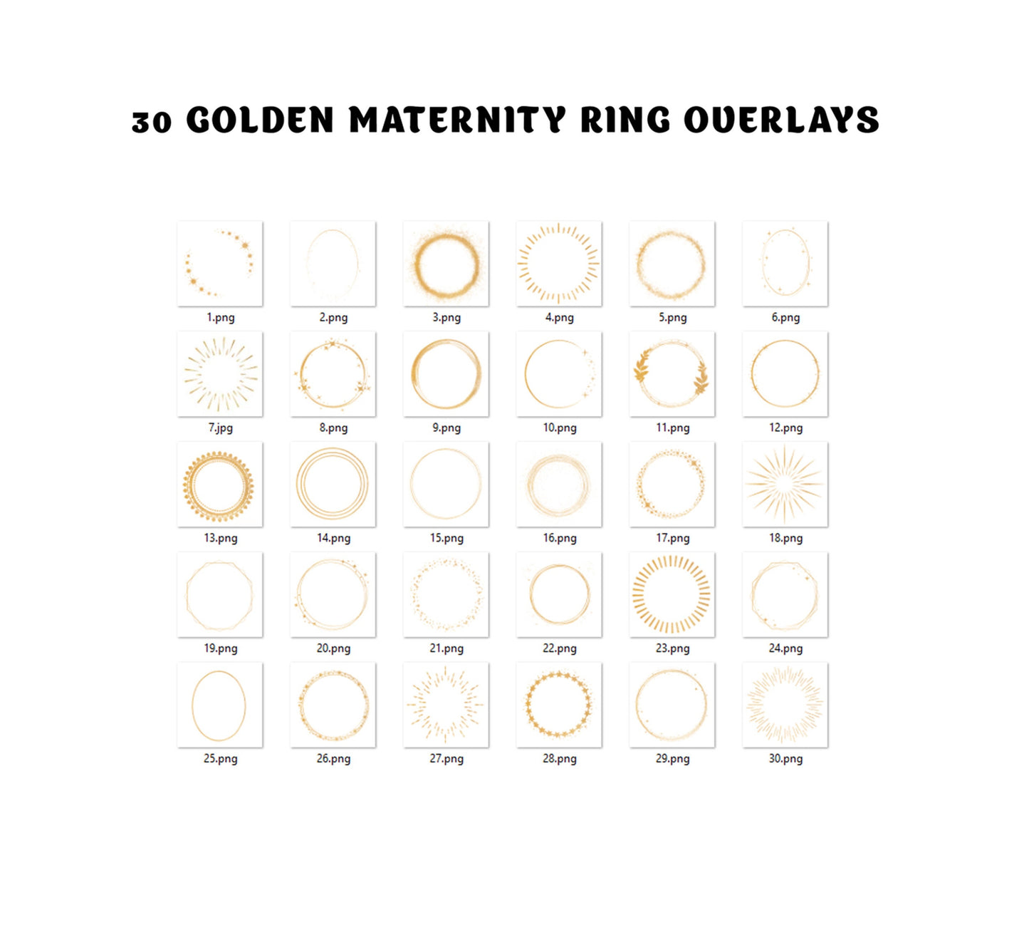 Golden Silver Rings Overlays Circle Maternity Light Ring Frame Circles Shine Ring Light Maternity Silver Rings Maternity Digital Backdrop