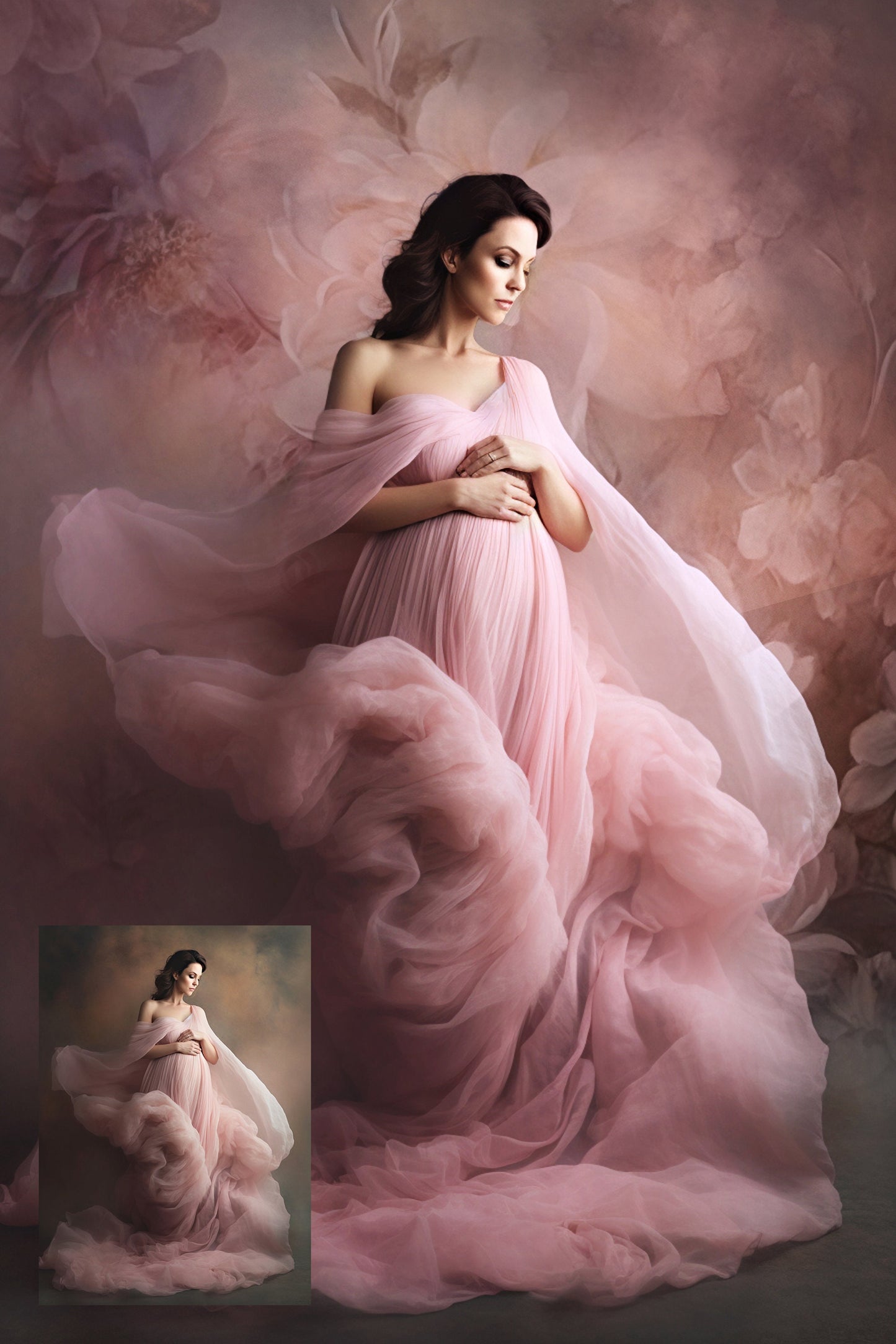 Maternity Floral Texture Fine Art Floral Backdrop Maternity Overlay Photography Digital Background Overlay Photoshop Textures Floral Overlay