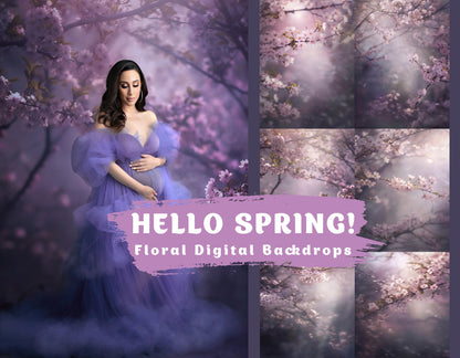 Floral Fine Art Spring Digital Backdrops Maternity Overlays Photography Digital Background Overlays Photoshop Textures Spring Backgrounds